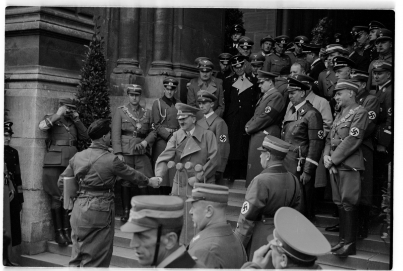 Adolf Hitler in front of Vienna's Rathaus